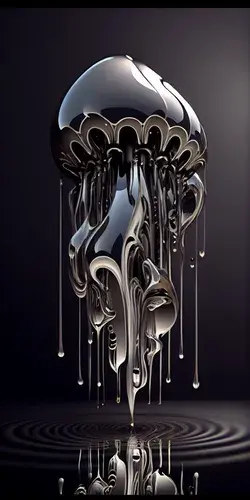 Jellyfish chromed abstract