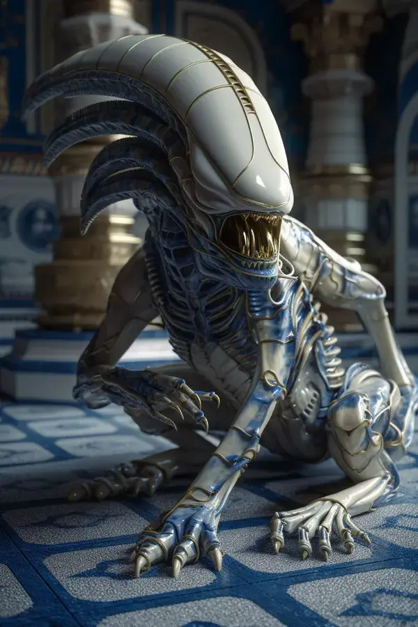 Alien Xenomorph with azulejo’s