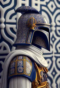 Boba Fett sculpture with azulejo’s