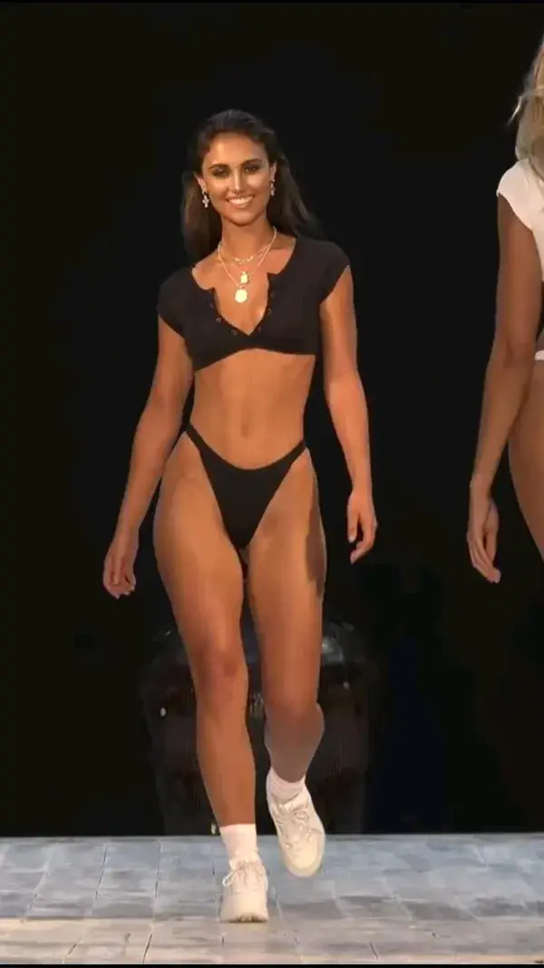 Black Bikini Swimwear Fashion Show