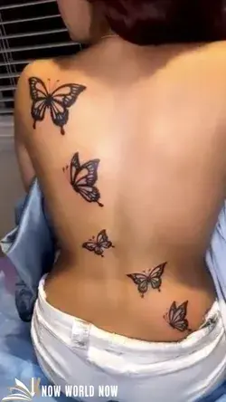 Butterfly hip tattoo