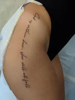 Flattering fontwork tattoo