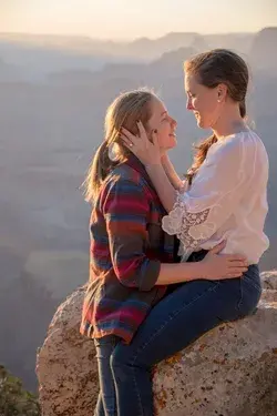 Lesbian Engagement Proposal at Grand Canyon