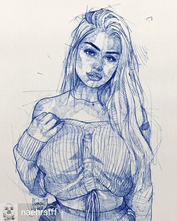 Ink Portrait Sketch