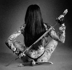 Woman with a Japanese sword
