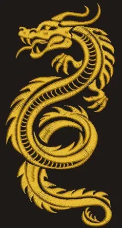 Chinese dragon machine embroidery design, instantly download