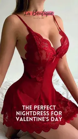 Women's Sexy Lace Nightdress Underwear and Lingerie for Valentine's Day