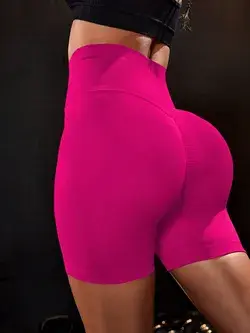 Seamless Wideband Waist Scrunch Butt Sports Shorts