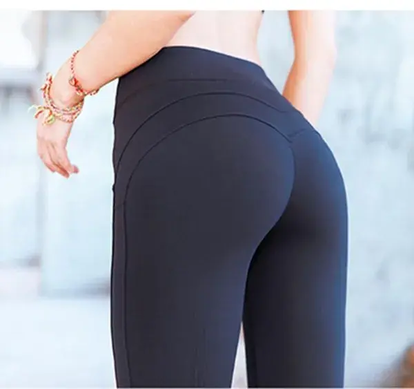 Solid Booty Up Sports Compression leggings - Black / S
