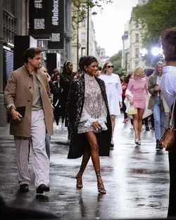 simone ashley - valentino show - pfw