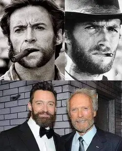 Clint Eastwood & Hugh Jackman. 🖤🎬