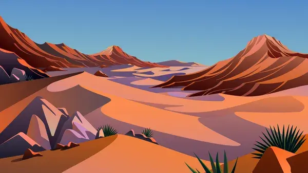 Minimalist Desert Landscape [5120x2880]