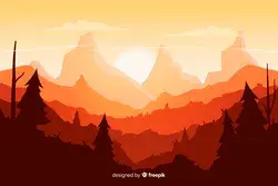 Natural background with mountains landscape gradient