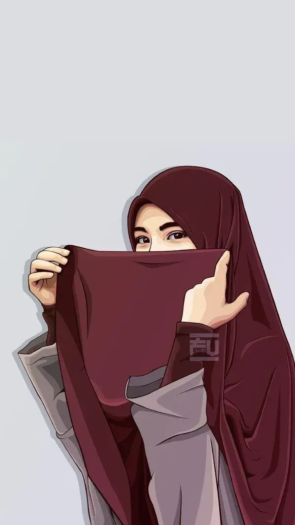 Happy hijab girl