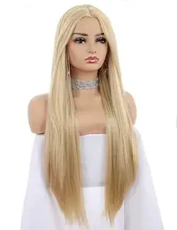 Long Straight Blonde Wig with Middle Part - 24 inch / blonde #27/613