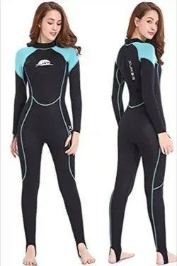 Women Men Wetsuit 2mm 3mm, Neoprene Wet Suits Front/Back Zip in Cold Water