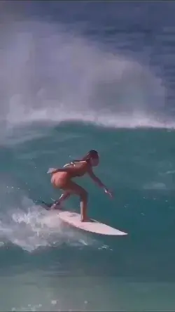 Surfer Girl In Action