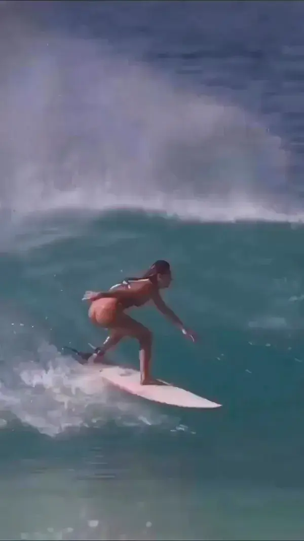 Surfer Girl In Action