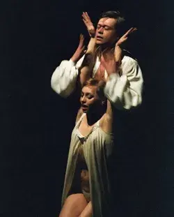 Nikolai Karachentsov and Elena Shanina in the play "Juno and Maybe", 1985