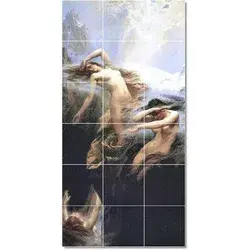 Picture-Tiles.com 18" X 36" Ceramic George Watts Nude Painting Decorative Mural Tile W09481: 6" X 6" Set Of 18-Ly21- Ceramic | Wayfair W22322-M