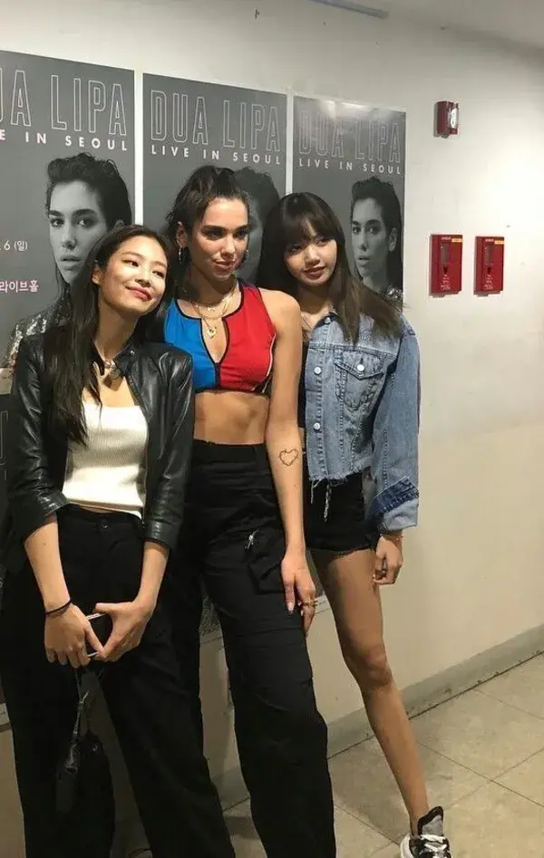 BLACKPINK JENNIE, LISA WITH DUA LIPA