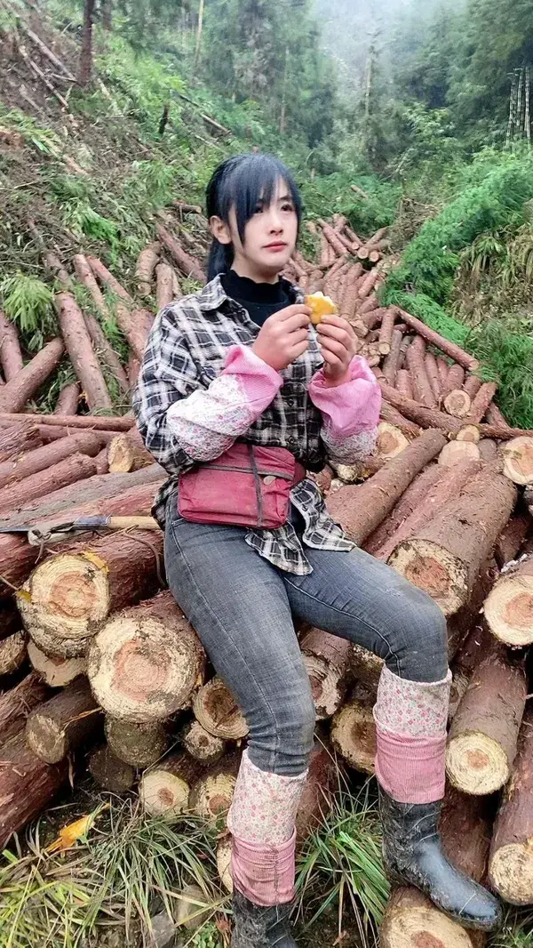 a beautiful and strong girl in a rural life