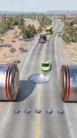 😱Can Cars Survive a Collision with Bollards? BeamNG Drive