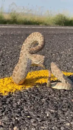 A Rattlesnake On The Road