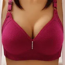New Year 2022 Sale Plus size comfortable wireless bra RED-5XL