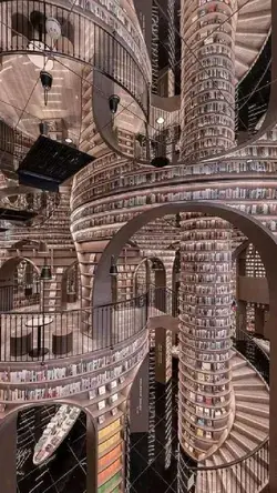 Zhongshuge Surreal Library in Dujiangyang, China