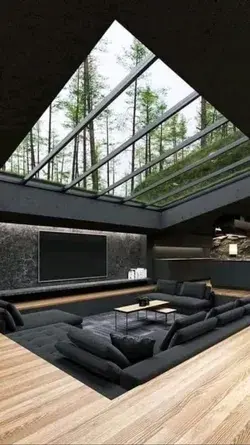 black color modern villa design