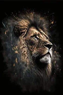 Striking Lion Poster: Adorning Your Space with the Magnificence of Lions