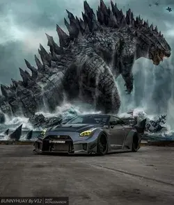 Godzilla and the GTR