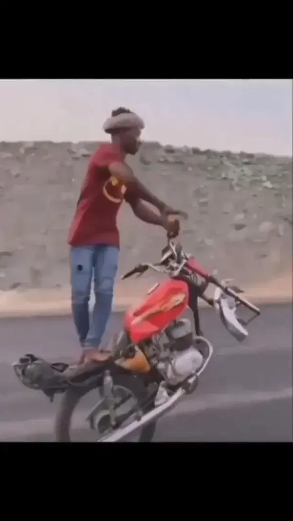 he is skill full . motorcycle stunt .bike lover. motocross