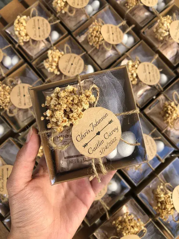 Wedding Favors For Guest in Bulk / Set of coffee and almond candy