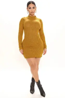 Daytime Dreamer Mini Dress - Mustard