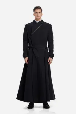 Slashed Black Frock Coat