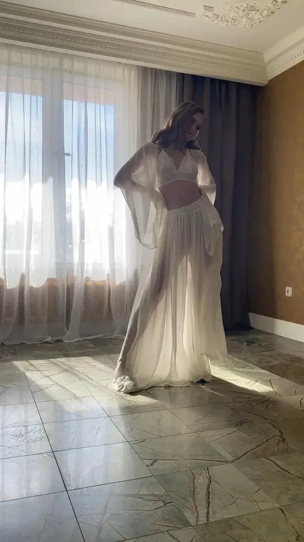 boudoir dress made of chiffon