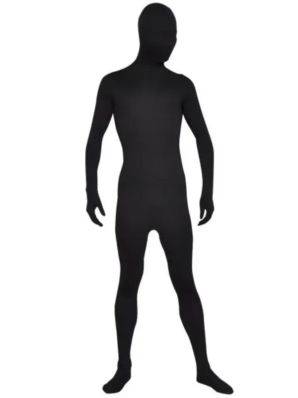 Morph Suit Black Lycra Spandex Fabric Zentai Suit Unisex Full Body Suit