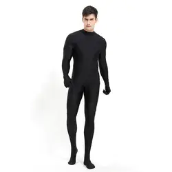 Black Spandex Zentai Full Body Skin Tight Jumpsuit Unisex Zentai Suit Bodysuit Costume Unitard Lycra Dancewear - navy blue / XXXL