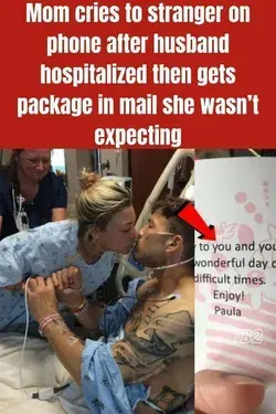 Mom cries to stranger on phone after husband hospitalized then gets package in mail she