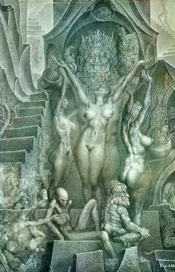 Job and The Judgement of Paris (1966) - Ernst Fuchs 