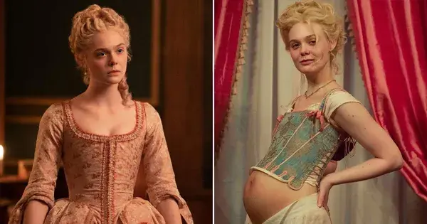 Elle Fanning shows off baby bump in first look at The Great season 2
