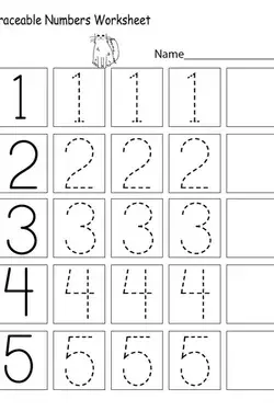 Trace Number Worksheets