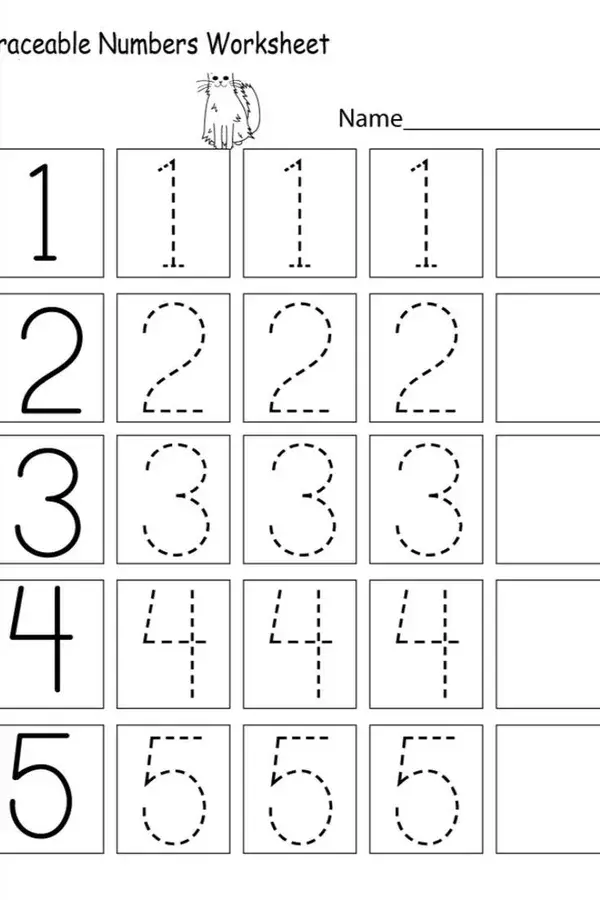 Trace Number Worksheets