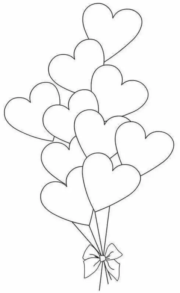 Valentine Day Colouring Page