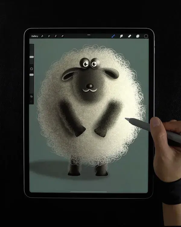 Draw Shaun the Sheep in Procreate