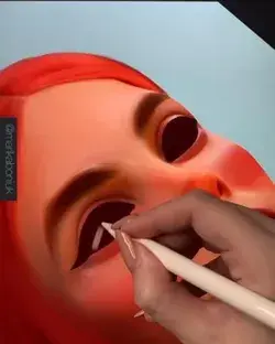Digital art Video Art process speed painting pink hair tutorial Drawing procreate