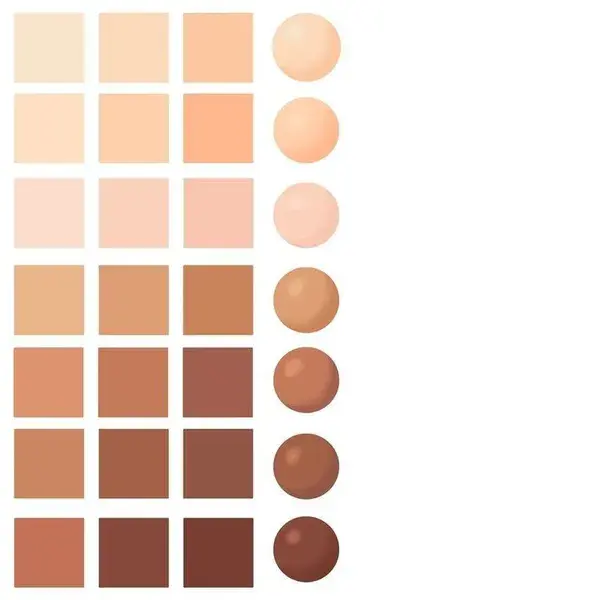 Skin tone palette for digital painting