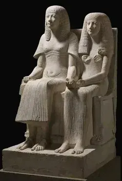 Statue of King Horemheb and his wife